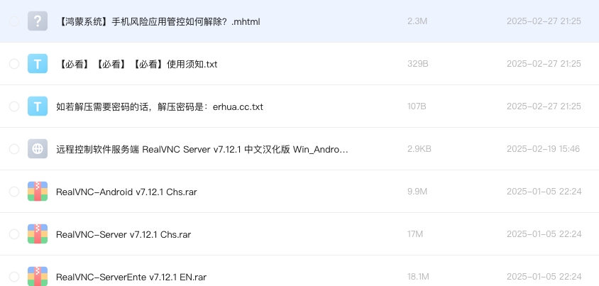 远程控制软件服务端 RealVNC Server