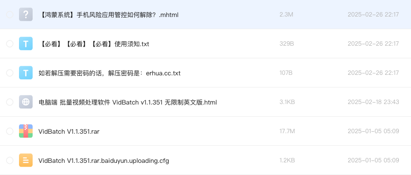 电脑端 批量视频处理软件 VidBatch